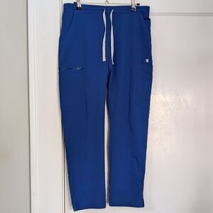 FIGS Yola Scrub Pants Women’s Royal Blue Drawstring Small S Petite
